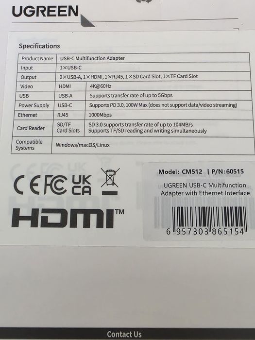 Ugreen usb hub адаптер концентратор док станція югрін хаб