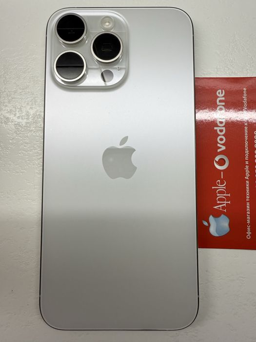 iPhone 15 Pro Max 256GB White Titanium Neverlock Ідеал 89% e-sim