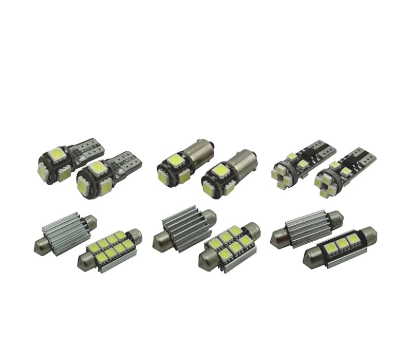 KIT COMPLETO DE 10 LAMPADAS LED INTERIOR PARA VOLKSWAGEN VW SCIROCCO R 3R 09-17