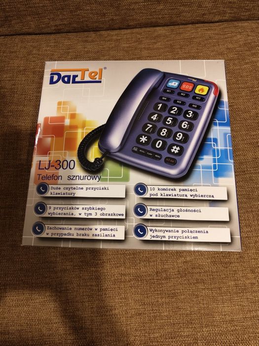 Telefon stacjonarny DarTel LJ-300. Pełen zestaw, stan idealny.