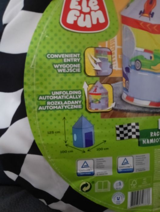 Namiot dziecięcy dla chłopca Elefun kids tent race track children's te