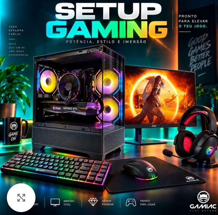 Vendo PC gaming novo completo