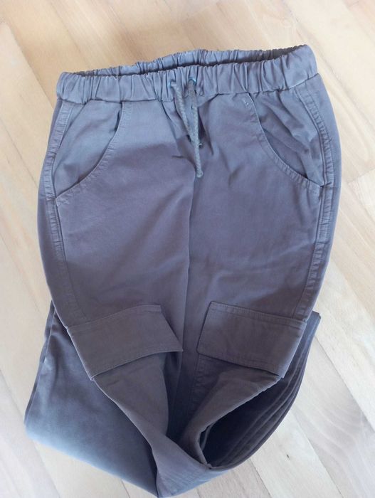 Calças desportivas Castanhas Bolsos elástico cinta Gangsters T40 NOVAS