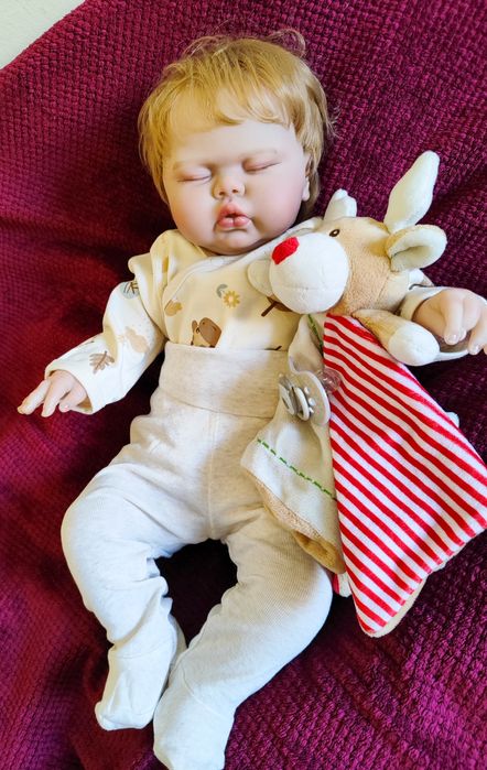 Кукла лялька пупс реборн 55 см сплюшка