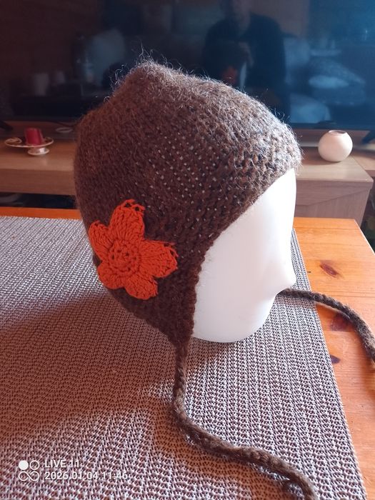 Czapka damska casuelowa wełniana, rozmiar uniwersalny