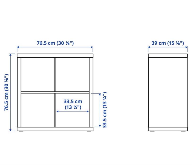Kallax IKEA de 4 cubos,| com rodas