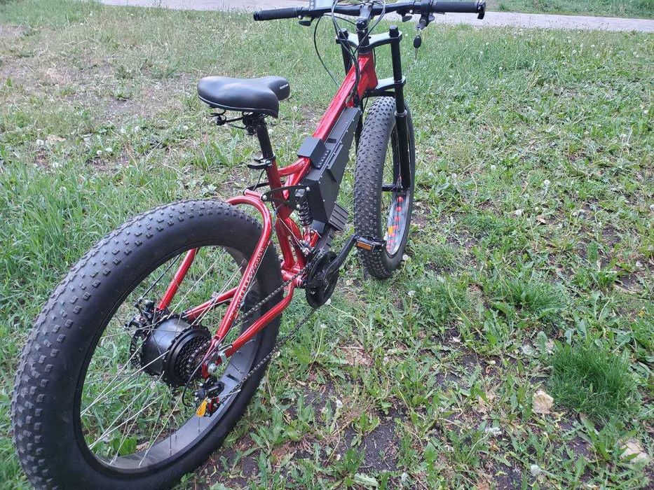 ТОПОВЫЙ Електро фетбайк 1800W 26" большие колеса подвеска как мотоцикл