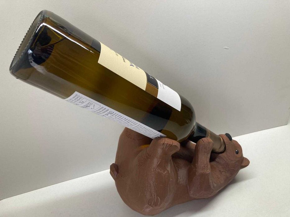Suporte para Garrafas de Vinho (Urso)