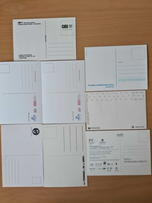 8 postais ilustrados de eventos portugueses - vários