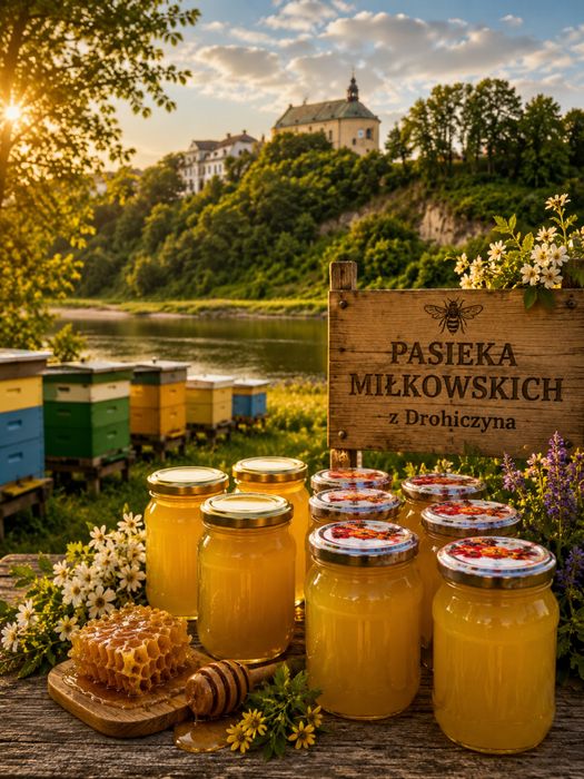 Naturalny miód z Pasieki Miłkowskich z serca Podlasia Drohiczyna – wiosenny wielokwiatowy i leśny