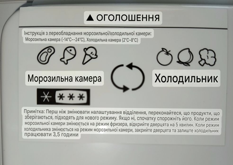 Вбудована морозильна камера або холодильна камера  No Frost інверторна