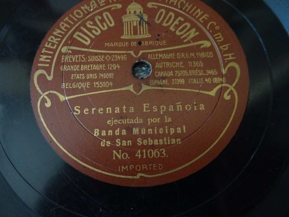 Disco grafonola Banda Municipal de San Sebastian - Sardana de "Garin"