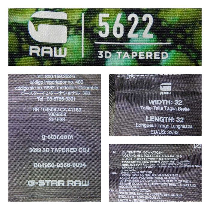 Джинсы G STAR RAW 5622 3D Tapered COJ X25 Pharrell Williams W32 L32