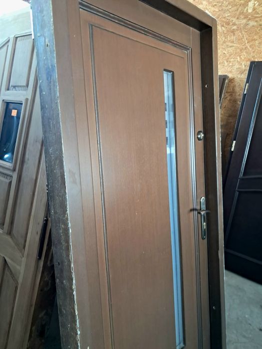 DRZWI Zewnętrzne Drewniane Sosnowe Wejściowe 101x211cm