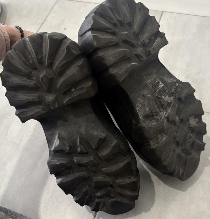 Rick owens mega tracktor black nubuck