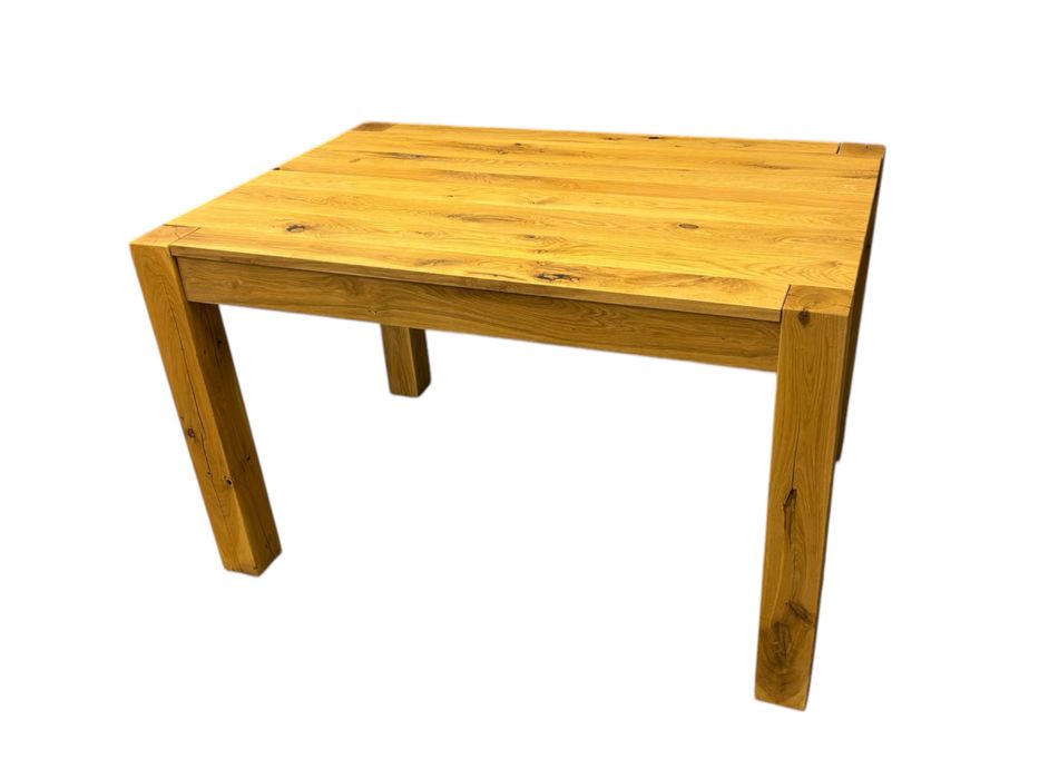 Stol debowy lity dab. 126/86 dziki dab. Industrialny styl.