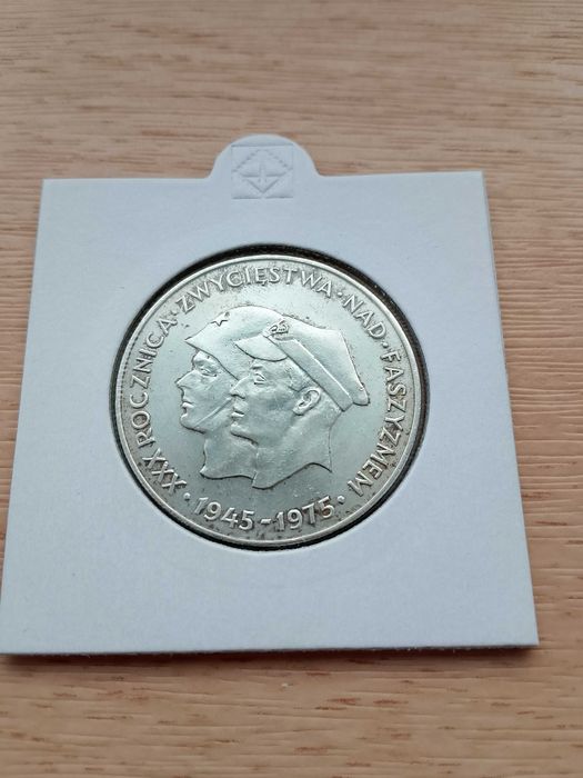 Moneta faszyzm , żołnierze , 200 zł 1975 , srebro 750