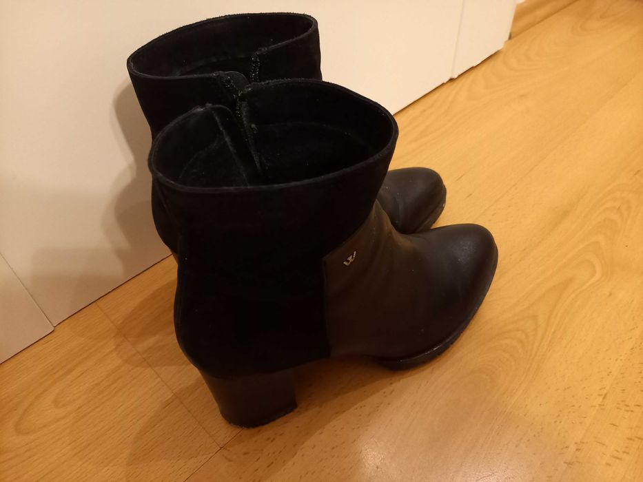 Buty damskie zimowe Ryłko 39 obcas czarne