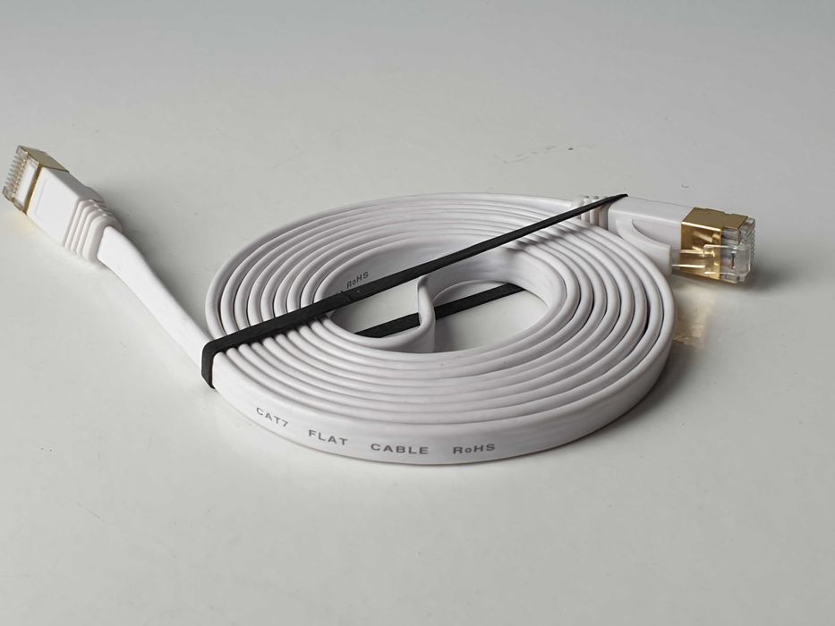 патч корд Ethernet Cat 7 32AWG   10 Гбіт/с  flat  rohs white 2м
