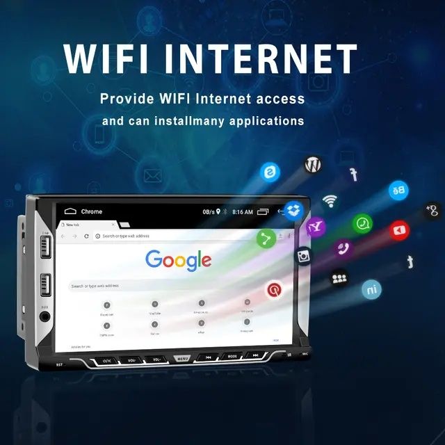 Rádio 2din android 15 32GB ROM GPS WiFi RDS 6 USB 7 polegadas NOVO