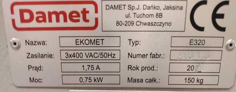 Maszyna do produkcji wypełniaczy z kartonów Damet Ekomet E320