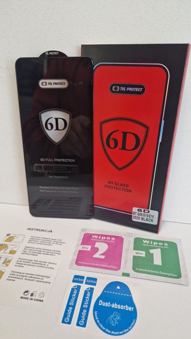 Hartowane szkło Tel Protect Full Glue 6D do Motorola Moto G05/G15/E15
