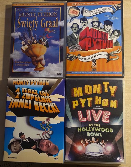 MONTY PYTHON – pakiet 4 kultowych filmów na DVD w języku polskim