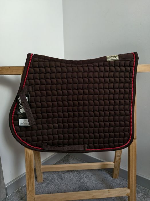 Czaprak skokowy Eskadron Cotton brązowy Pony lamówka czerwona