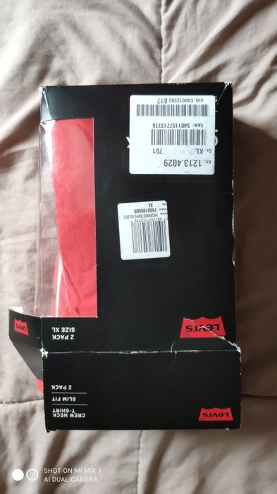 Levi's dwupak t-shirt czarny i czerwony rozm XL