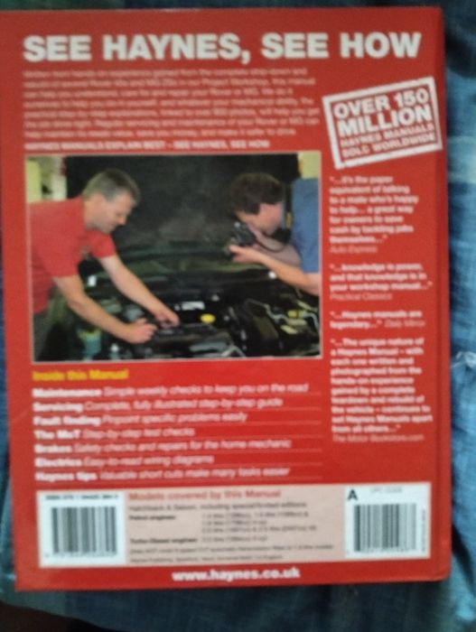 Rover 45 & MG ZS owners workshop manual