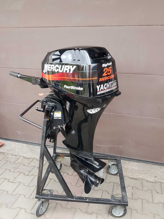 Mercury 25 KM L big foot silnik zaburtowy , uciągowy rumpel