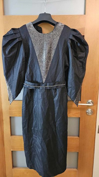 Oryginalna sukienka wieczorowa balowa ozdobna vintage