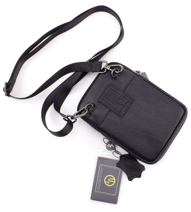 HT Leather маленька чоловіча сумка на пояс Мужская маленькая сумка