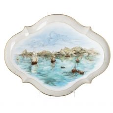 Travessa oval em porcelana C. I.