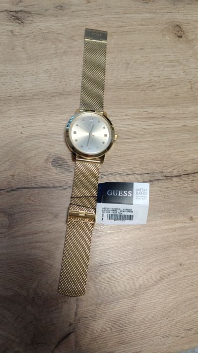 Nowy zegarek GUESS U1363G2 złoty slim mesh komplet prezent metki