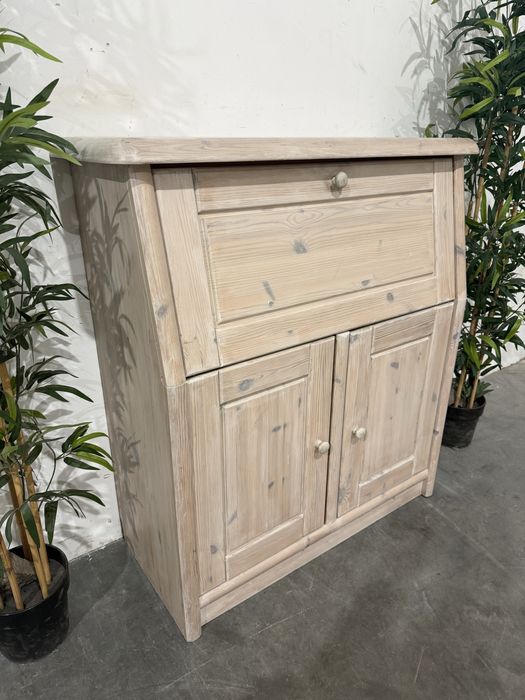 Fajny sosnowy sekretarzyk masyw bielony komoda super stan dowóz wysyłk