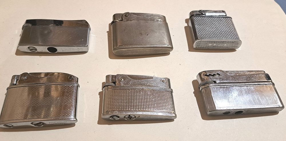 Ціна за 6 шт. Вінтажні бензинові та газові колекційні запальнички.