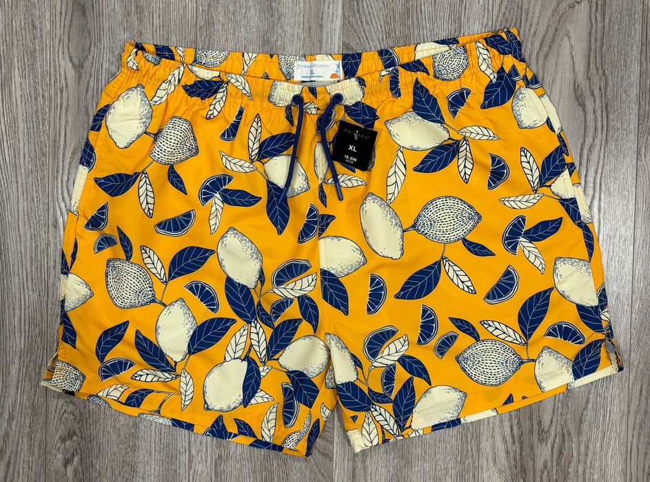 Primark XL Плавательные Мужские шорты купания пляжные плаванья лимон