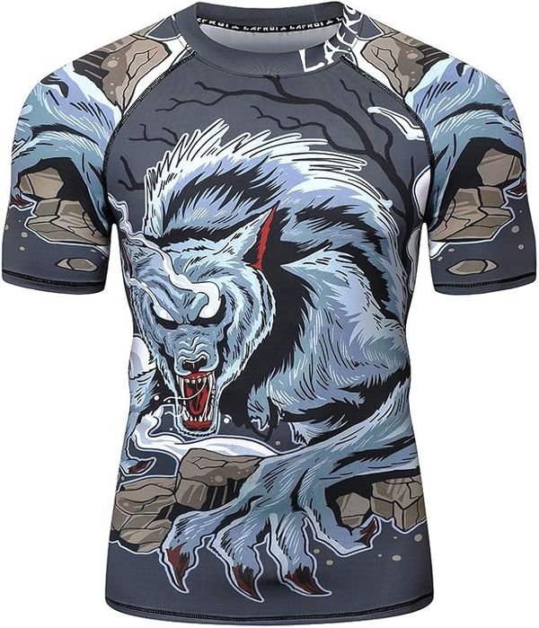 Koszulka Sportowa Męska Kompresyjna UPF50 LAFROI Rashguard XL