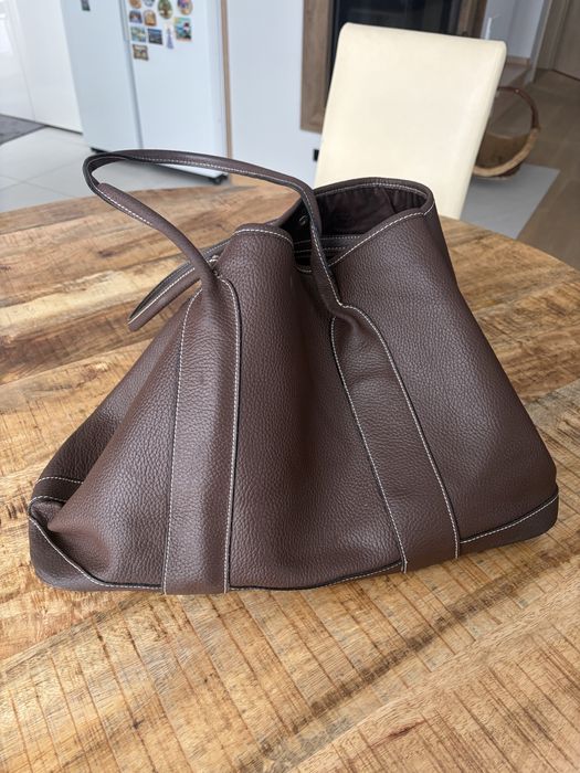 Brązowa torebka shopper skóra naturalna