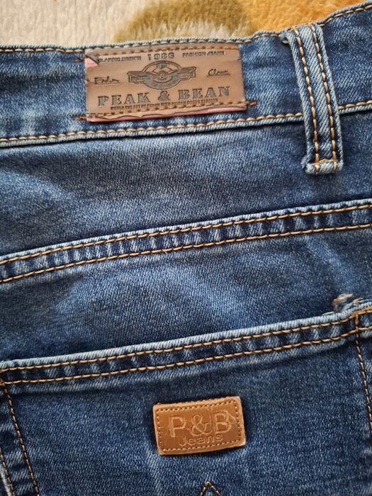 Spodnie Jeansowe W32 L30 42/103cm. PEAK&BEAN męskie rozmiar L.
