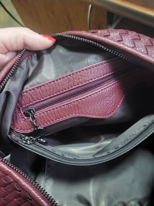 Об'ємна, плетена, сумка-багет