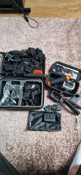 Kamera GOPro 10 black +pilot, duzy zestaw akcesori 2x bateriataw