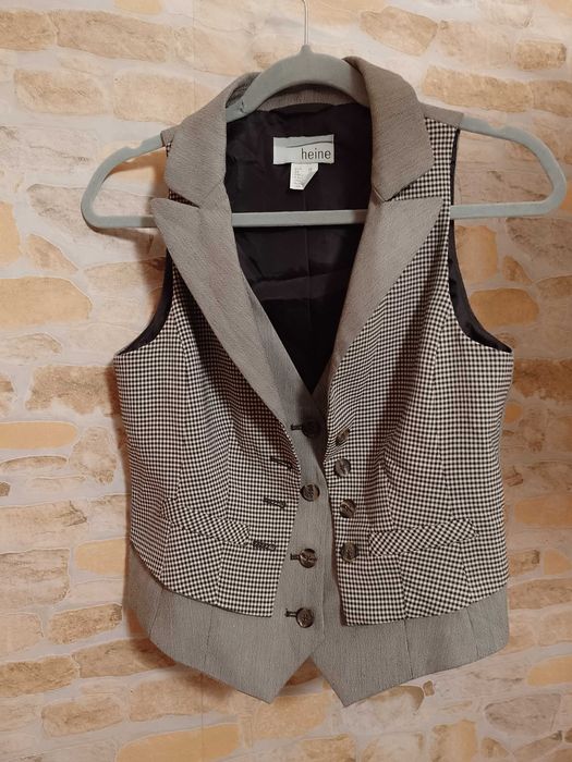 (36/S) Heine/ Wytworna, biznesowa kamizelka garniturowa z Londynu