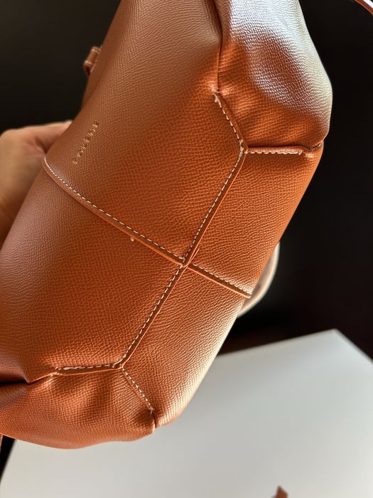 Сумка шопер Polene Cyme Mini коричнева з ручками