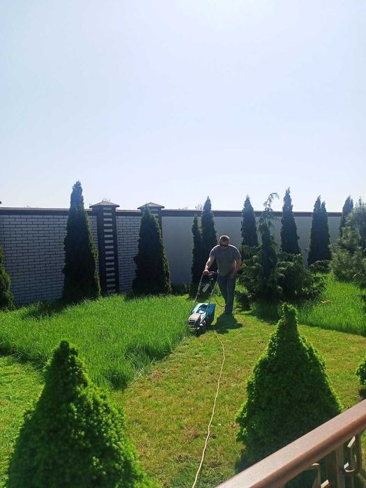 Уборка участка территории дома или дачи. Корчевание пней. Покос травы