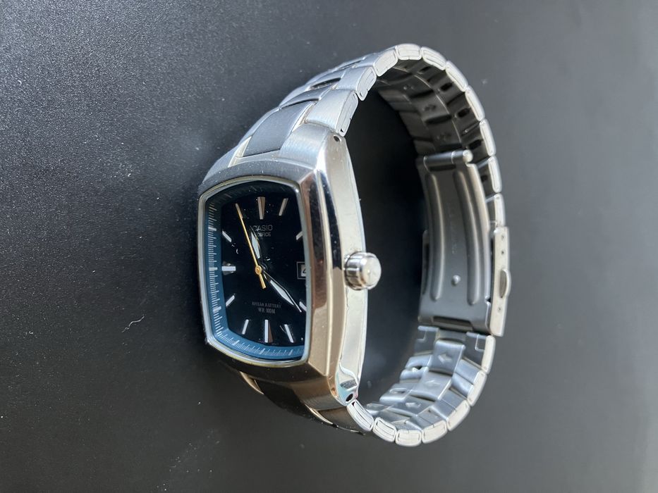 Relógio Casio Edifice EF-119 homem – mostrador azul, aço inoxidável