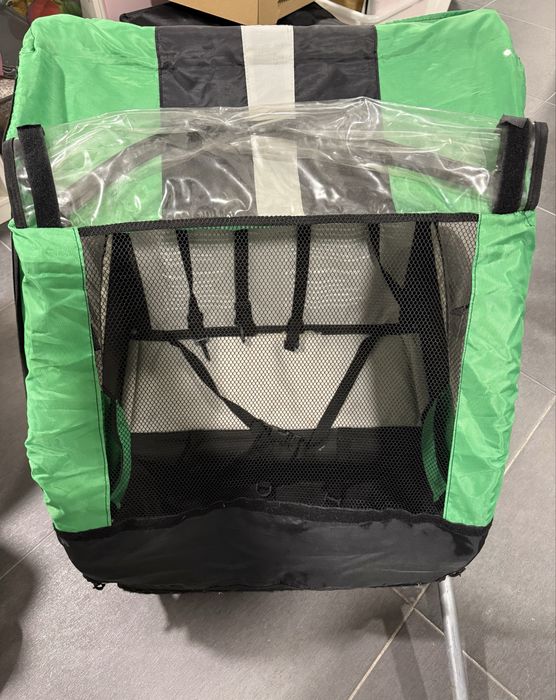 Reboque duplo assento para bicicleta