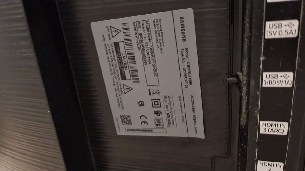 Smart TV Samsung 55' ecra Partido