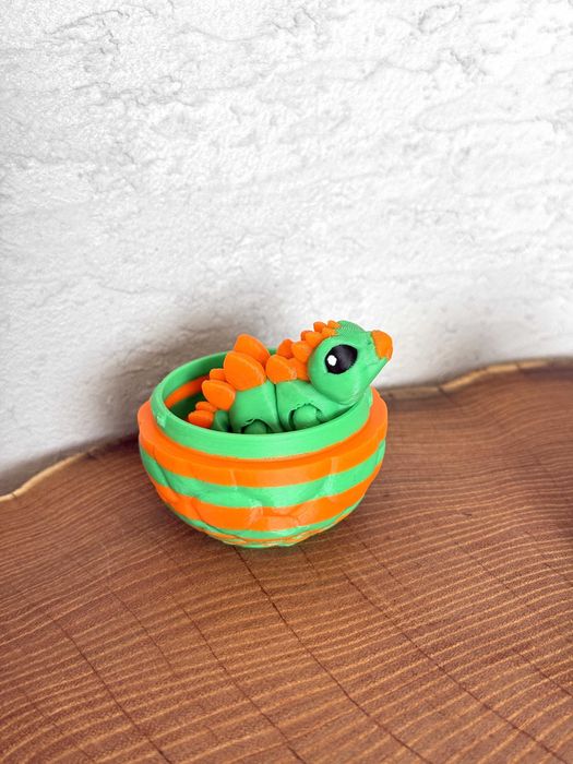 Mini Dinozaur w Jajku – przegubowy, ruchoma figurka, niespodzianka